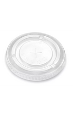 Clear 98mm PET Lids with Straw Slot 10-24oz