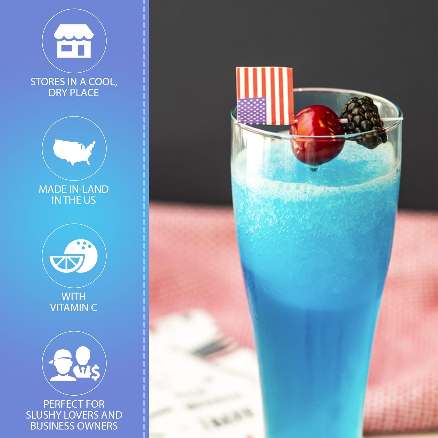 Berry Blue Raspberry Slush Arctic Slushy Frozen Slushie Mix (Blue Raspberry)