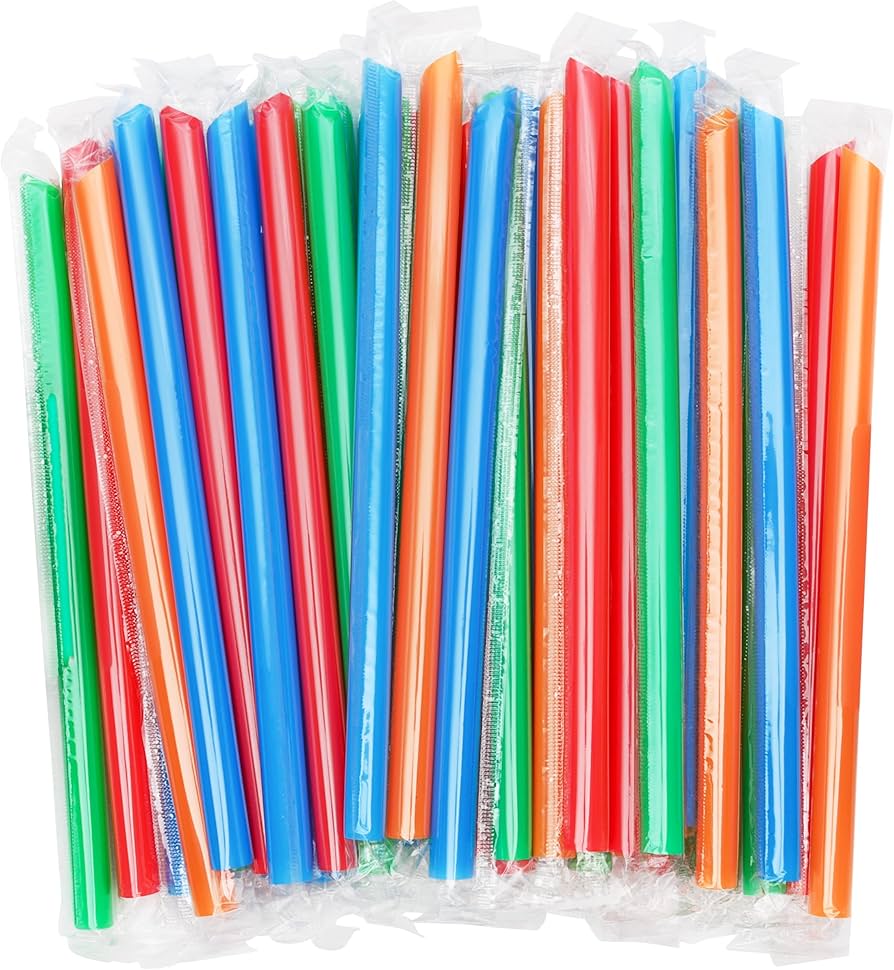Bubble Tea Straws – 100 Pack (Wide Jumbo Straws)