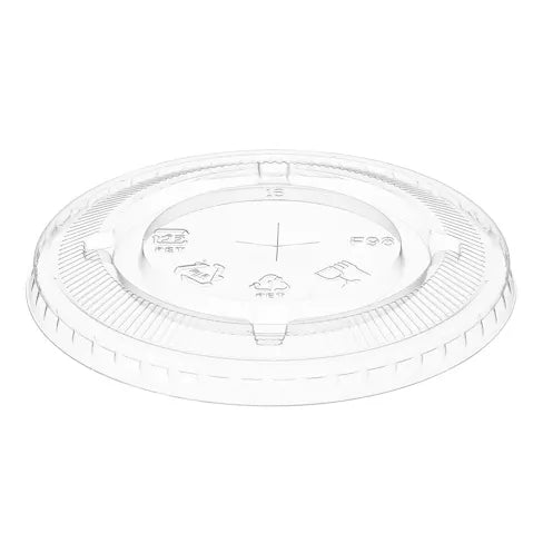 Clear 98mm PET Lids with Straw Slot 10-24oz